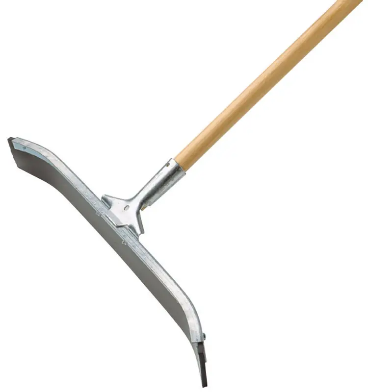 24 In. Neoprene Rubber Floor Squeegee With Steel Frame And Curved Design