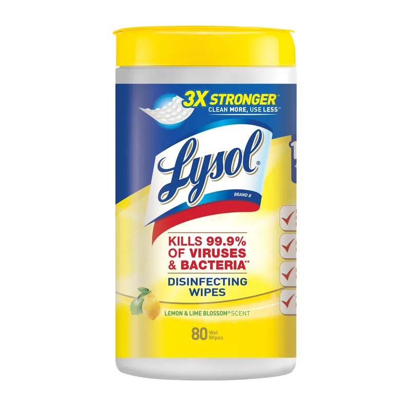 Lysol Lemon & Lime Blossom Scent Disinfecting Wipes 80 Ct 1 Pk