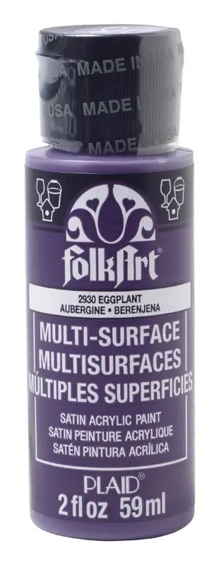 Folkart Satin Eggplant Multi-surface Hobby Paint 2 Ounce