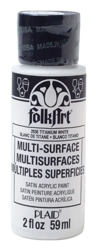FolkArt Satin Titanium White Hobby Paint 2 Oz