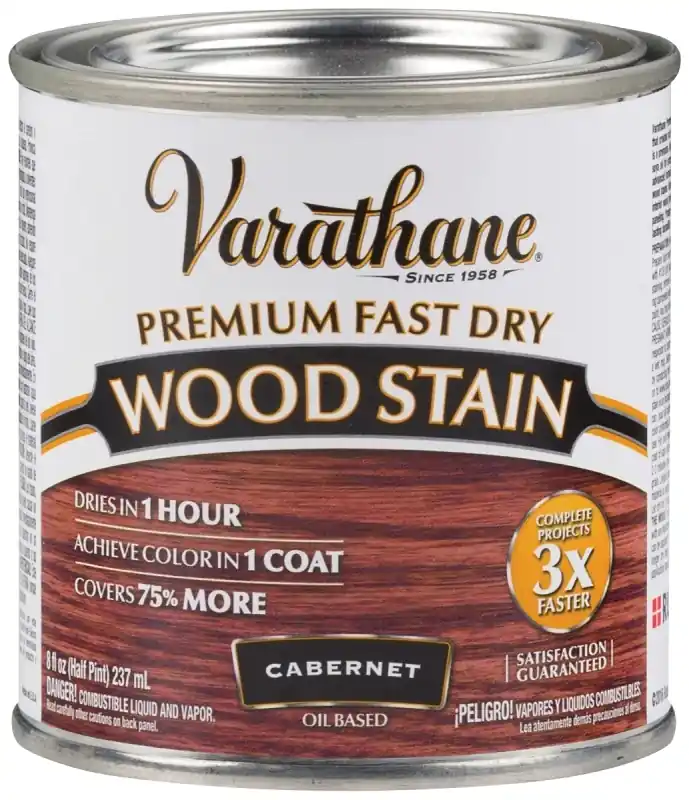 Fast Dry Interior Wood Stain, Oil-Based, Cabernet, 1/2-Pt.