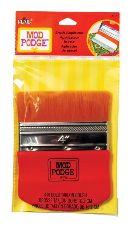 Mod Podge 4 In. Flat Brush Applicator With Taklon Bristles