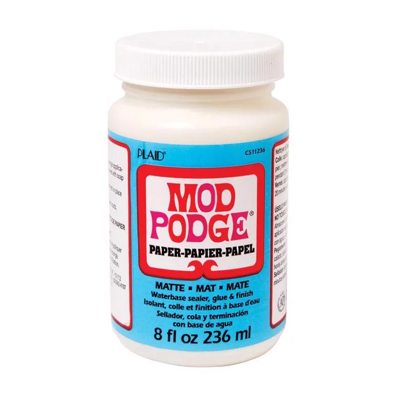 Mod Podge High Strength Glue Decoupage Paper 8 Ounce Matte Finish