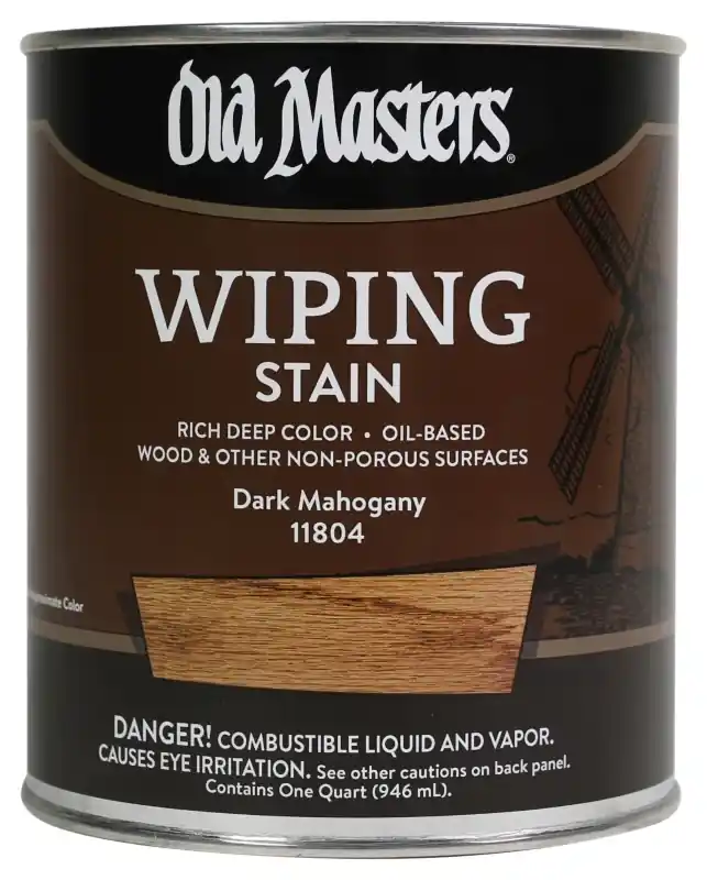 Wiping Stain, Oil-Based, Dark Mahog, 1-Qt.