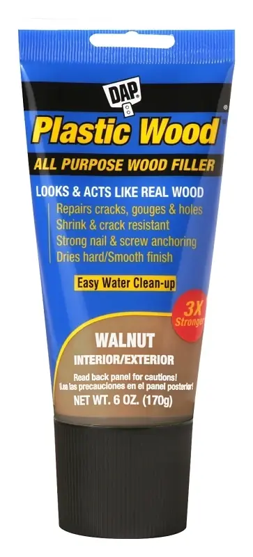 Plastic Wood Latex Wood Filler, Walnut, 6 Oz. Tube