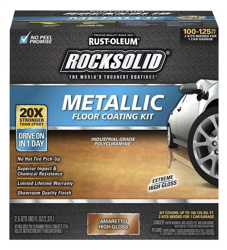 Rocksolid High-gloss Amaretto Garage Floor Coating Kit 70 Oz