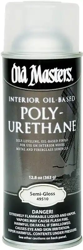 Polyurethane, Oil-Based, Semi-Gloss, Clear, 12.8-oz. Spray