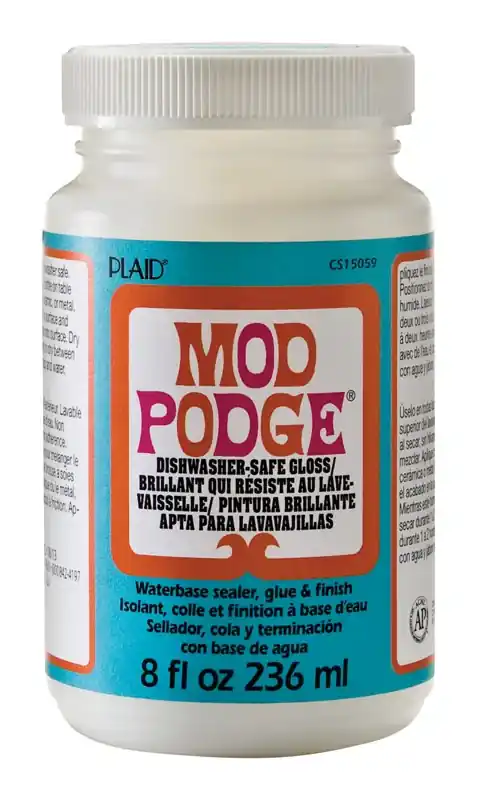 Mod Podge High Strength Glue Decoupage 8 Oz Dishwasher Safe Gloss Cs15059