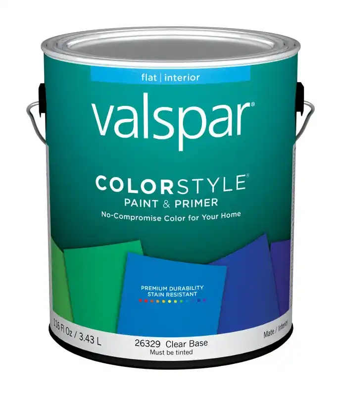 Valspar Color Style Flat Tintable Clear Base Paint And Primer Interior 1 Gal