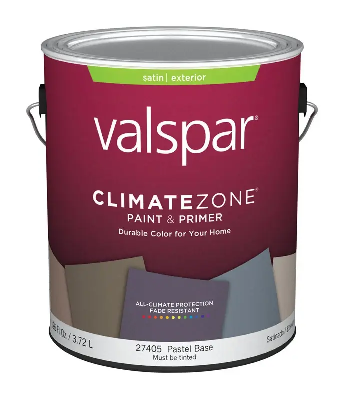 Valspar Climate Zone Satin Pastel Base Paint And Primer Exterior 1 Gal