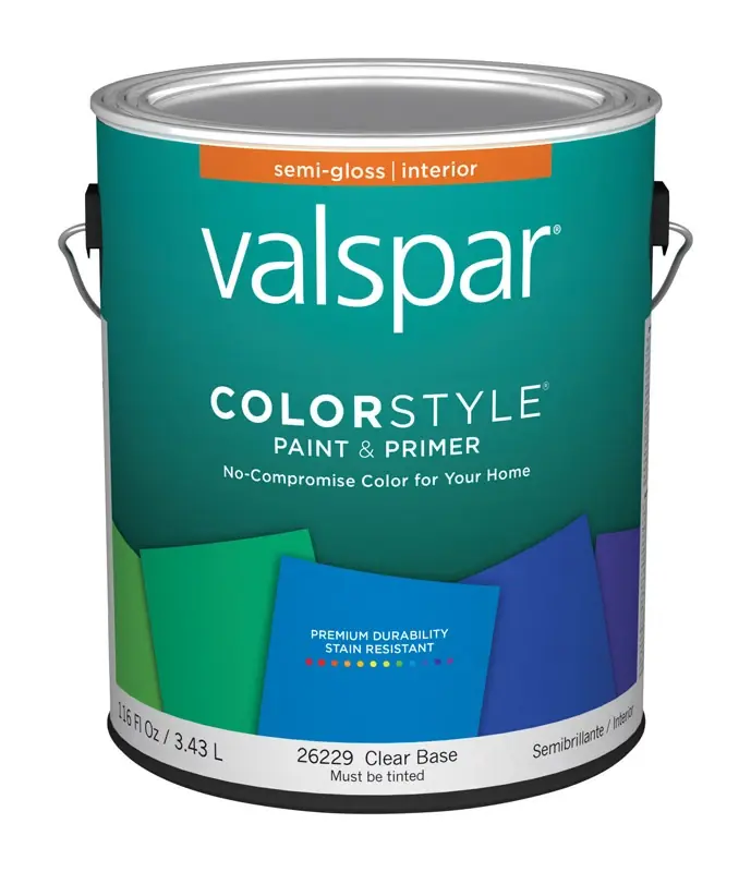 Color Style Semi-gloss Tintable Clear Base Paint & Primer Interior 1 Gallon