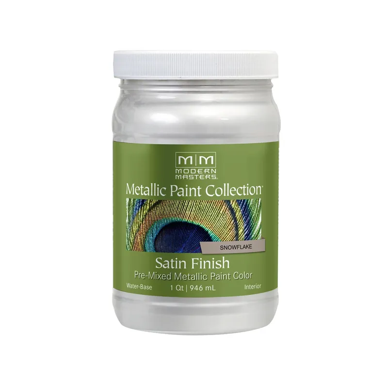 Shimmer Satin Snowflake Metallic Paint 1 Quart - Interior/exterior Use