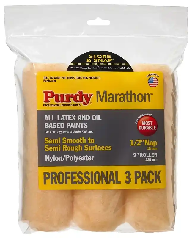 Purdy Marathon Nylon/Polyester 9 In. W X 1/2 In. Paint Roller Cover 3 Pk