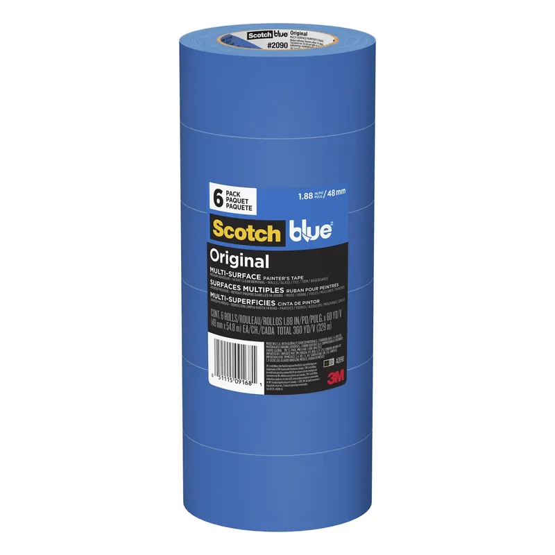 ScotchBlue 1.88 In. W X 60 Yd L Blue Medium Strength Original Painter‘s Tape 6 Pk
