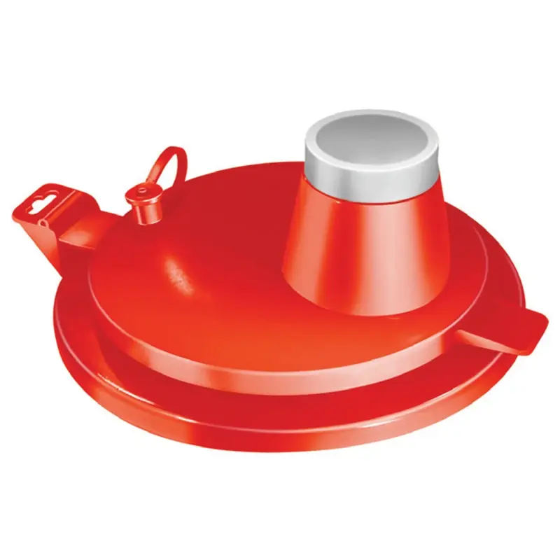 Red 1 Gallon Plastic Snap-on Lid With Spout And Air Vent