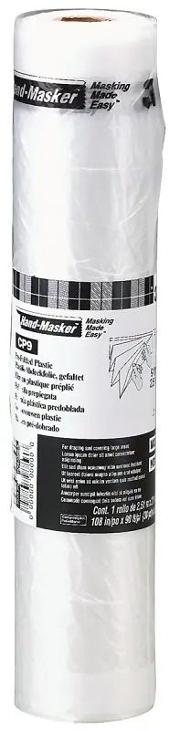 3M Hand-Masker 9 Ft. W X 90 Ft. L X 0.35 Mil Plastic Masking Film 1 Pk