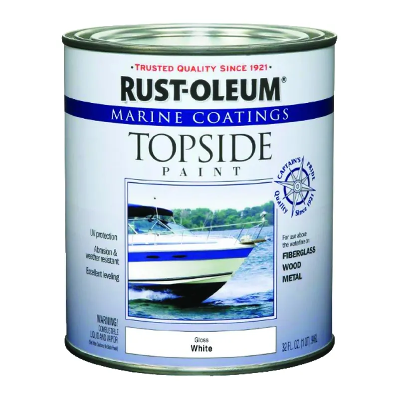 Marine Coatings Topside Paint, Gloss White, 1-Qt.