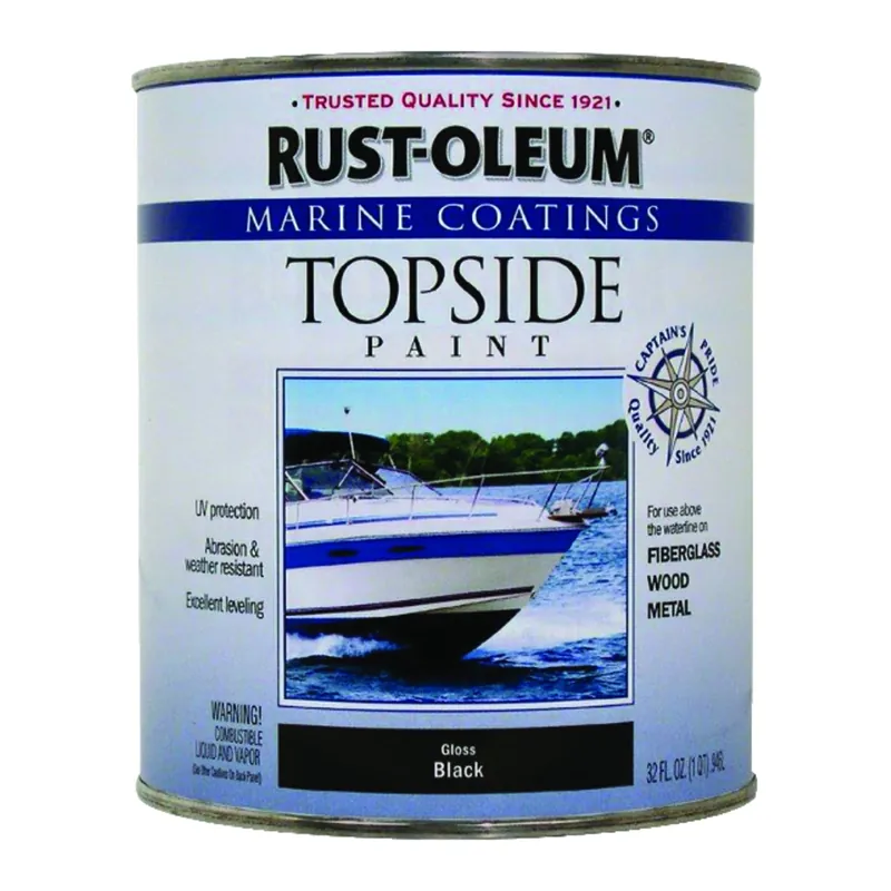 Marine Coatings Outdoor Black Marine Topside Paint 1 Quart
