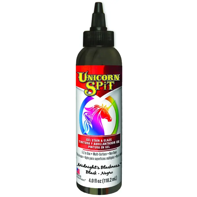 Unicorn Spit Flat Black Gel Stain And Glaze 4 Oz