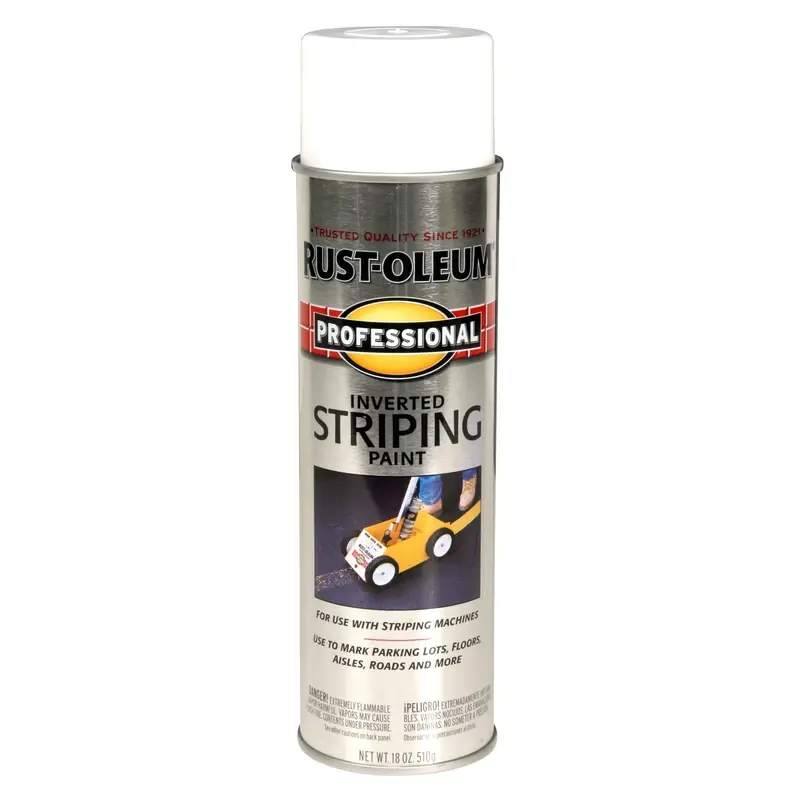 Professional White Inverted Striping Paint 18 Oz - Durable And Versatile