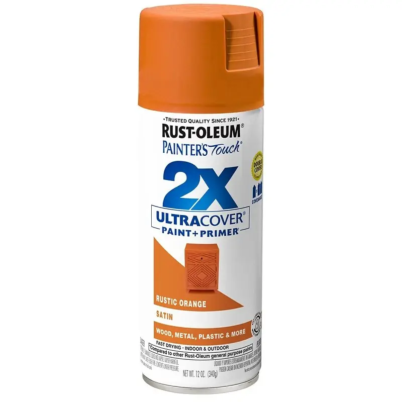 Painter‘s Touch 2X Spray Paint, Satin Rustic Orange, 12-oz.