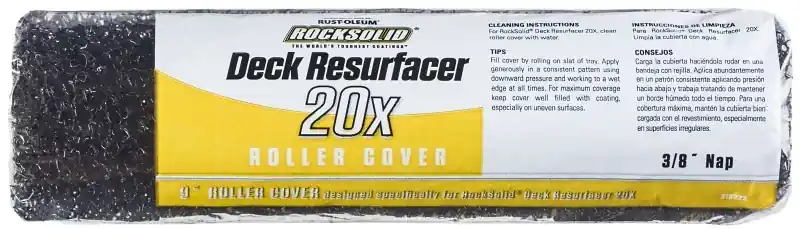 Rust-Oleum RockSolid Deck Resurfacer Honeycomb 9 In. W X 3/8 In. Paint Roller Cover 1 Pk