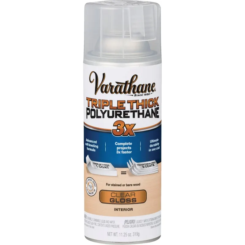 Varathane Transparent Gloss Clear Water-Based Oil Modified Urethane Triple Thick Polyurethane 11.25