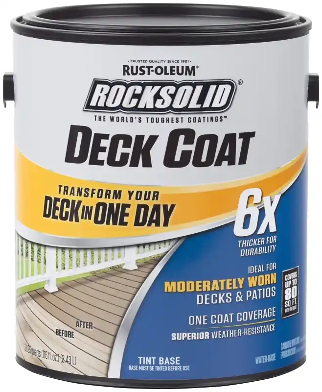 RockSolid Deck & Concrete 6X Resurfacer, Tint Base, Gallon