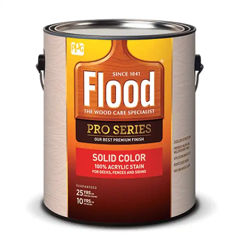 Flood Pro Series Solid Satin Cedar Water-Based Acrylic Wood Stain 1 Gal