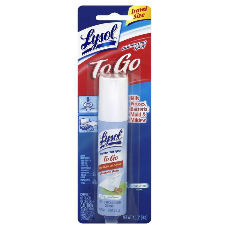 Lysol To Go Crisp Linen Scent Disinfectant Spray 1 Oz 1 Pk