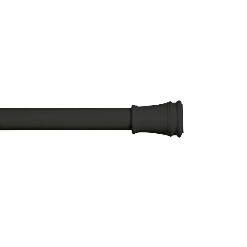 Matte Black Rogers Adjustable Tension Rod 28 In. To 48 In. Length