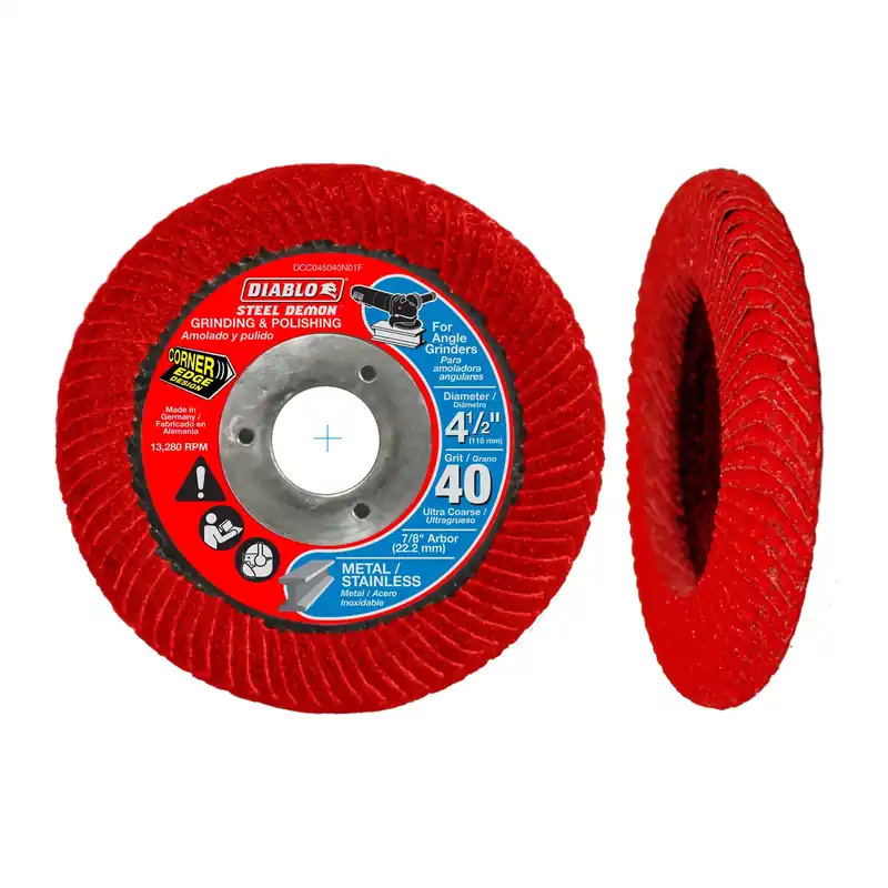 Diablo Steel Demon 4-1/2 In. Premium Zirconium Blend Bolt-On Flap Disc 40 Grit Ultra Coarse 1 Pk