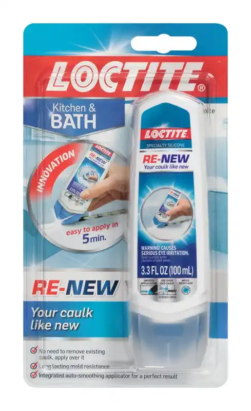 Re-new White Silicone Kitchen And Bath Caulk Sealant 2.7 Oz - Moisture Resistant