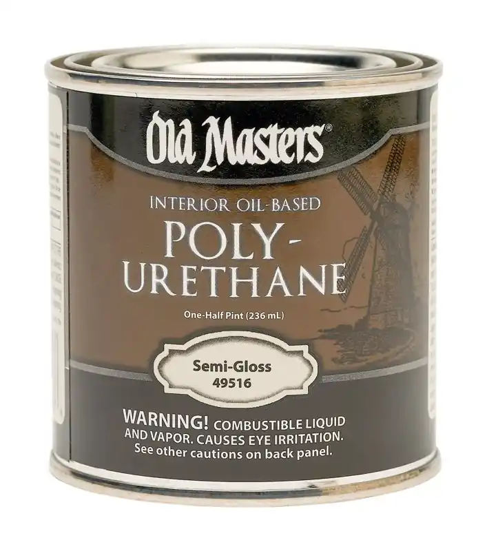 Polyurethane, Oil-Based, Semi-Gloss, Clear, 1/2-Pt.