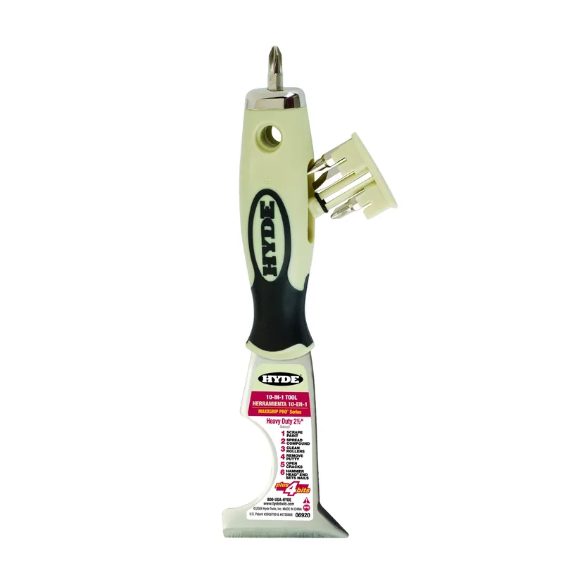 Pro Project 10-in-1 Multi-purpose Painter‘s Tool With Screwdriver Bits