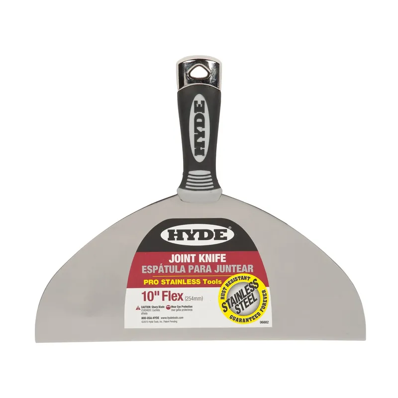 Pro Stainless Steel Joint Knife, 10 In Flexible Blade With Hammer Head Handle