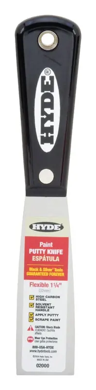 Black & Silver 1-1/4 In. Flex Professional Putty Knife - Model 02000