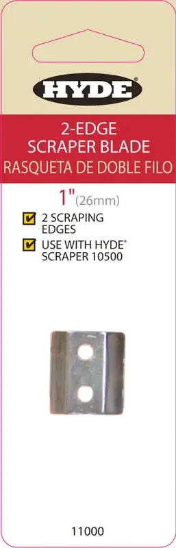 1 In. High Carbon Steel Double Edge Replacement Scraper Blade Model 11000
