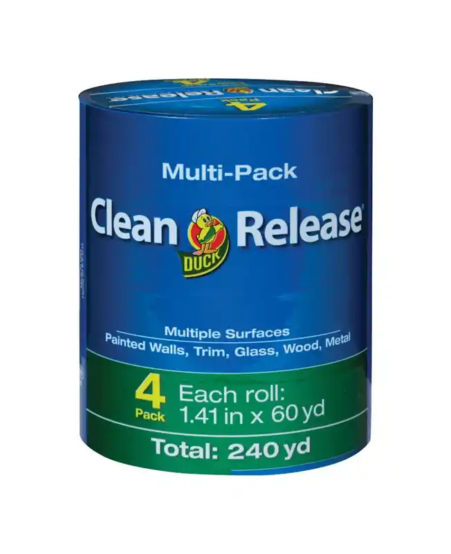 Duck Clean Release 1.41 In. W X 60 Yd L Blue Medium Strength Painter‘s Tape 4 Pk