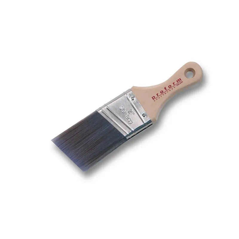 2 In. Soft Angle Contractor Paint Brush With Short Handle And Pbt Filament