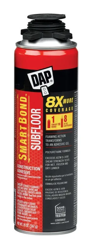 DAP Gun-Grade Polyurethane Construction Adhesive – 20 oz Tan Can (Model 00042)