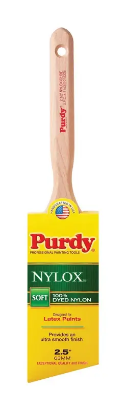 Nylox Glide Angular Sash & Trim Paint Brush, 2.5 In.