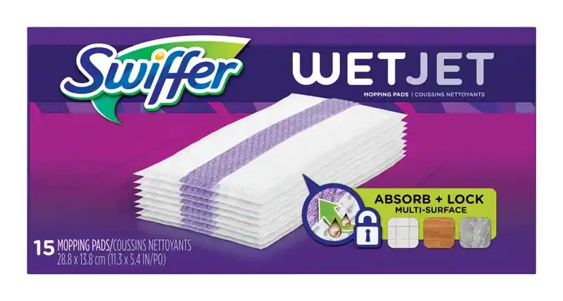 Swiffer WetJet 5.4 In. Wet Microfiber Mop Refill Pad 15 Pk