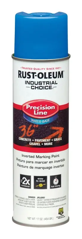 205176 Industrial Choice Fluorescent Blue Inverted Marking Spray Paint, 17 Oz Can