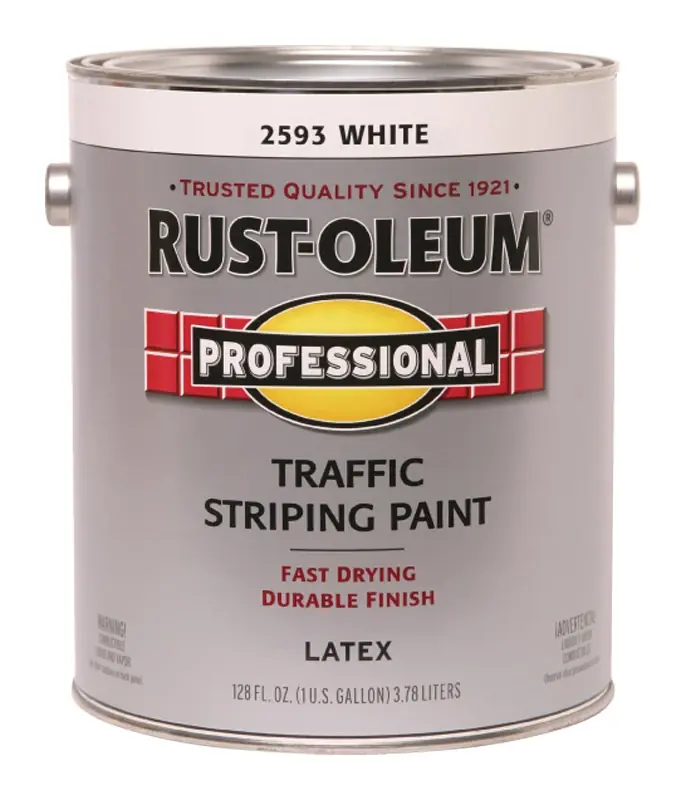Professional White Traffic Striping Paint 1 Gallon - Fast Drying, Indoor/outdoor Use