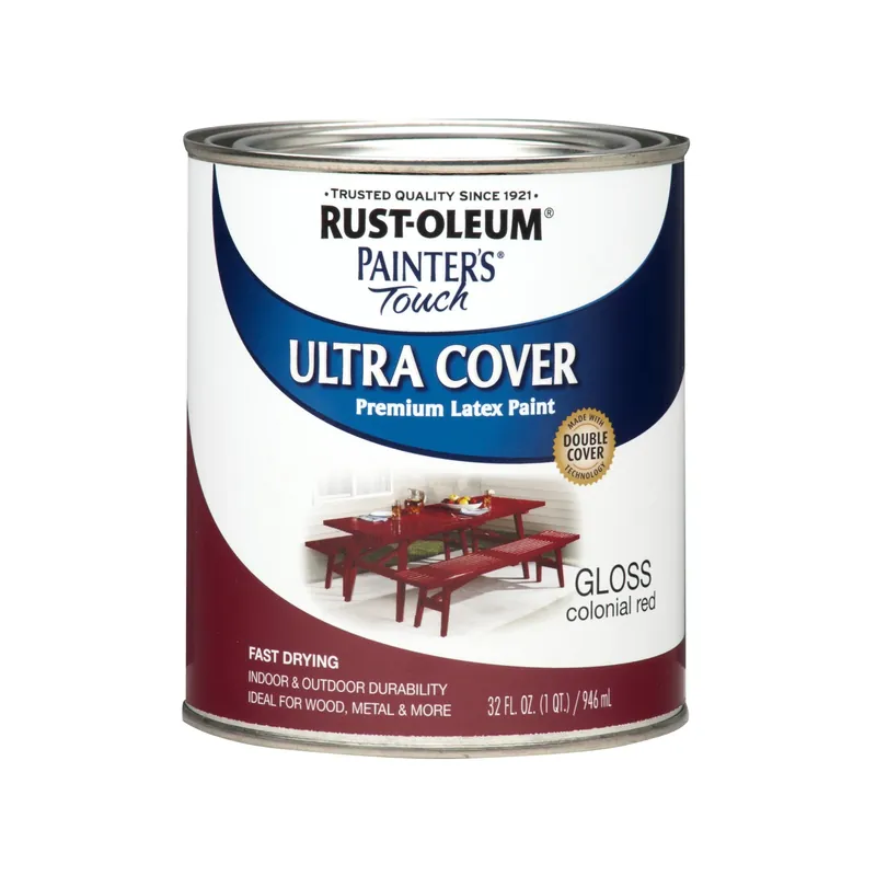 Painter‘s Touch Ultra Cover Latex Paint, Colonial Red, 1-Qt.