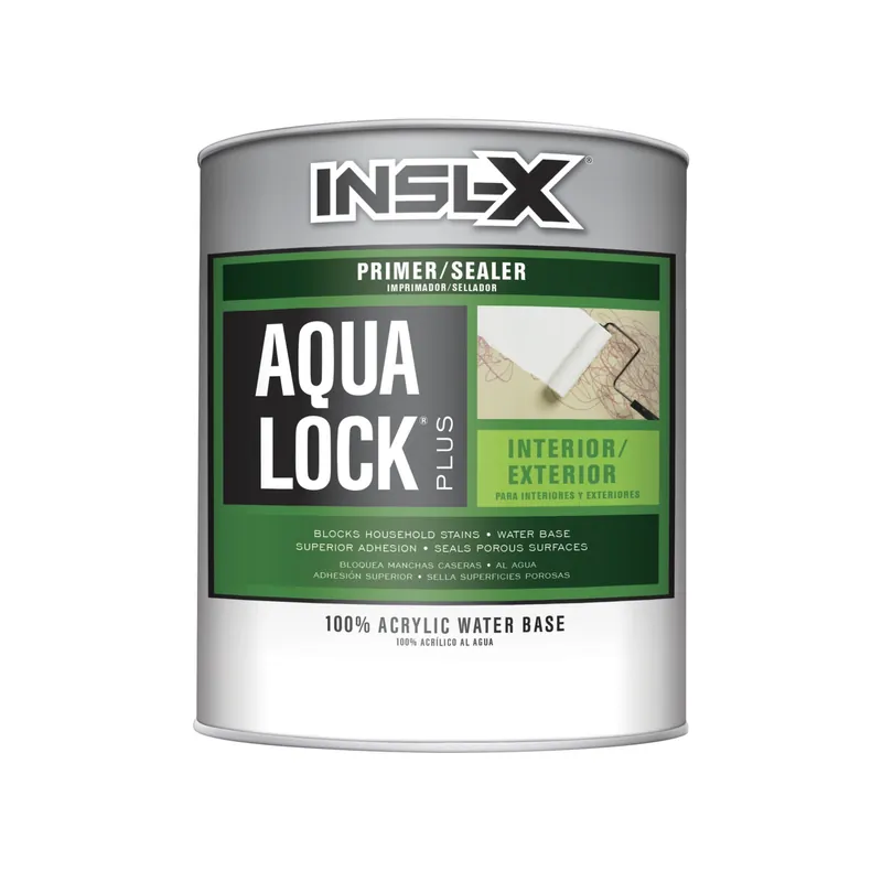 Aqua Lock Plus Primer/Sealer, Interior/Exterior, Acrylic Water Based, White, Qt.