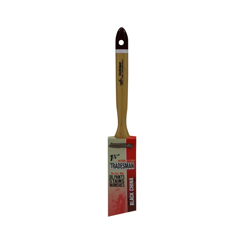 Tradesman 1-1/2 In. Angle Black China Bristle Stain Brush
