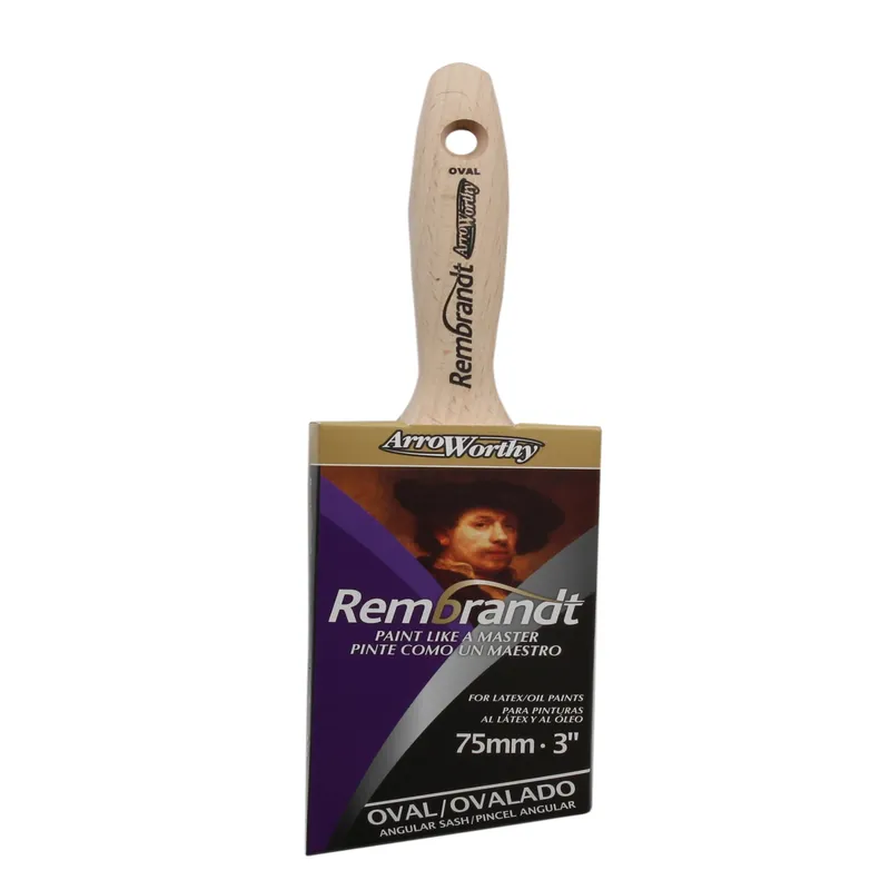 Rembrandt 3 In. Semi-oval Paint Brush - Professional Quality For Latex & Oil Paints