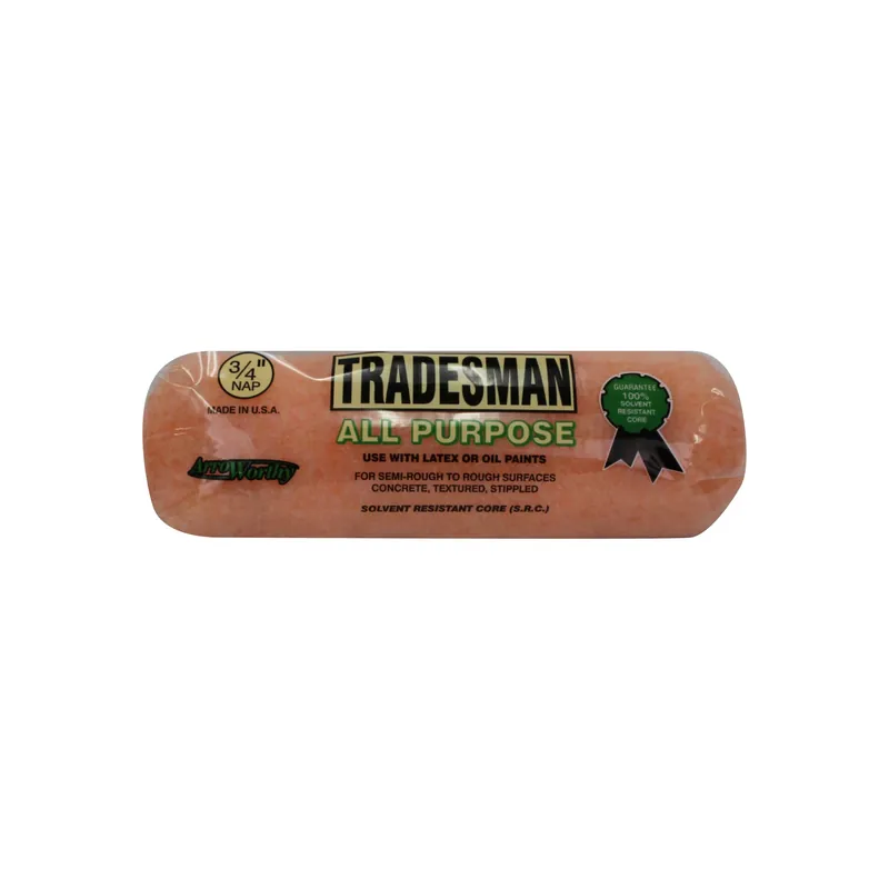 ArroWorthy Tradesman Polyester 9 In. W X 3/4 In. Paint Roller Cover 1 Pk